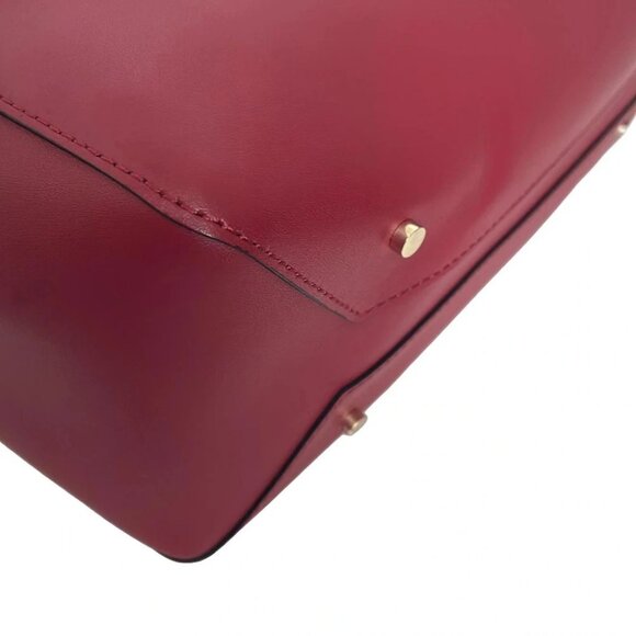 EMPORIO ARMANI - Bordeaux Leather Tote Bag - Picture 5 of 8